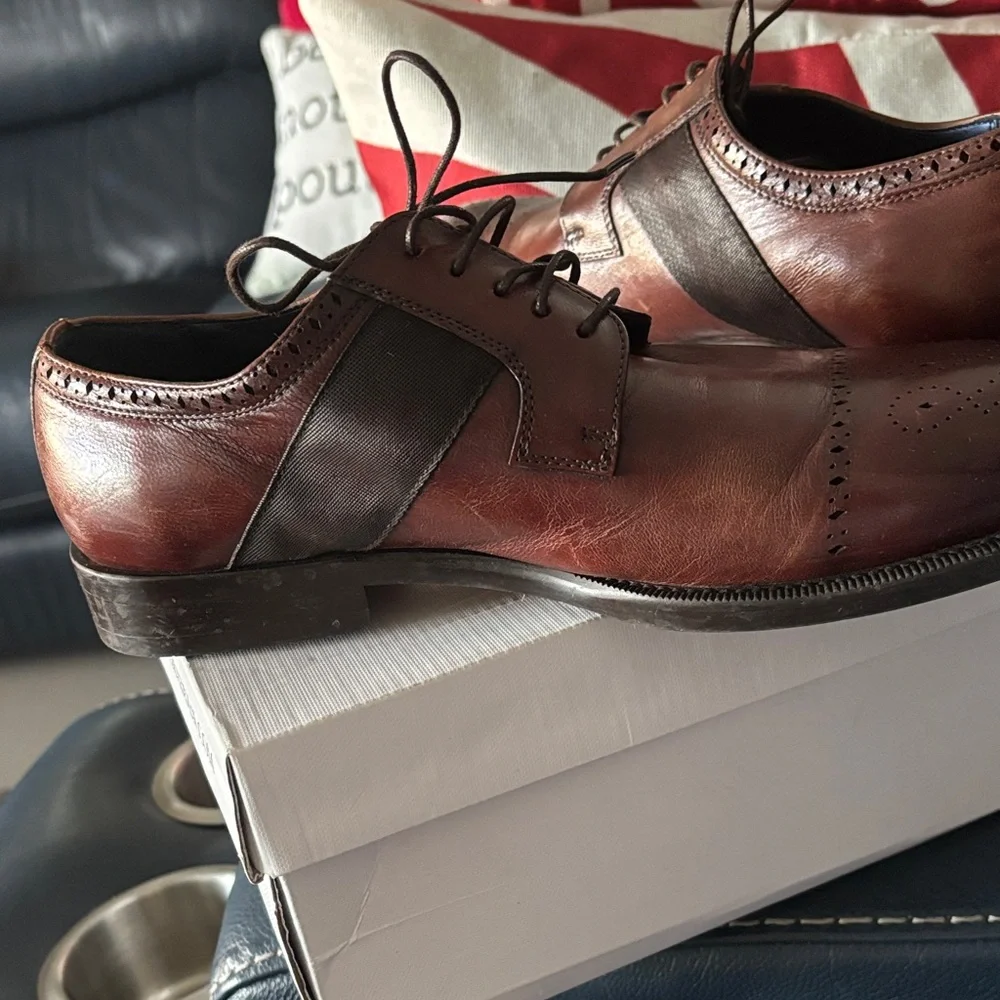 Steve Madden Dark Brown Leather Oxfords - Picture 3 of 10